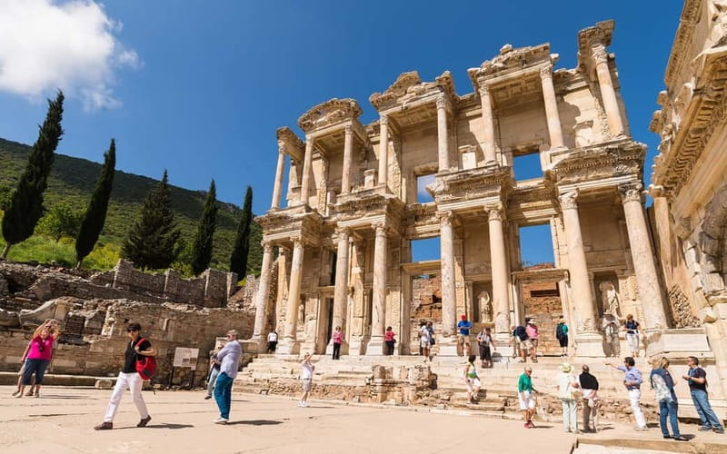 Kusadasi: Ephesus & House of Mary Small Group Tour w/Lunch - The Library of Celsus and Great Theatre